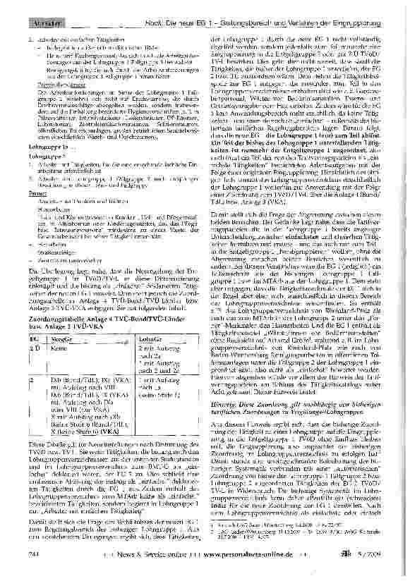 Vorschauseite 2: Die neue EG 1 - Geltungsbereich und Verfahren der Eingruppierung
