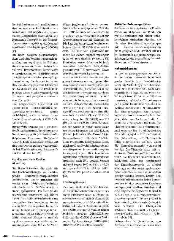 Vorschauseite 6: Neue Aspekte zur Therapie des multiplen Myeloms