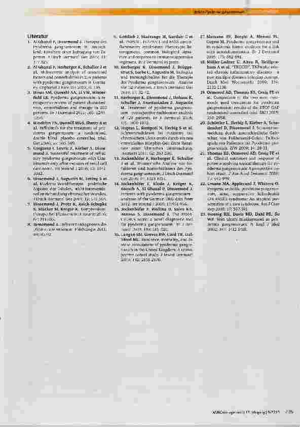 Vorschauseite 5: Update Pyoderma gangraenosum