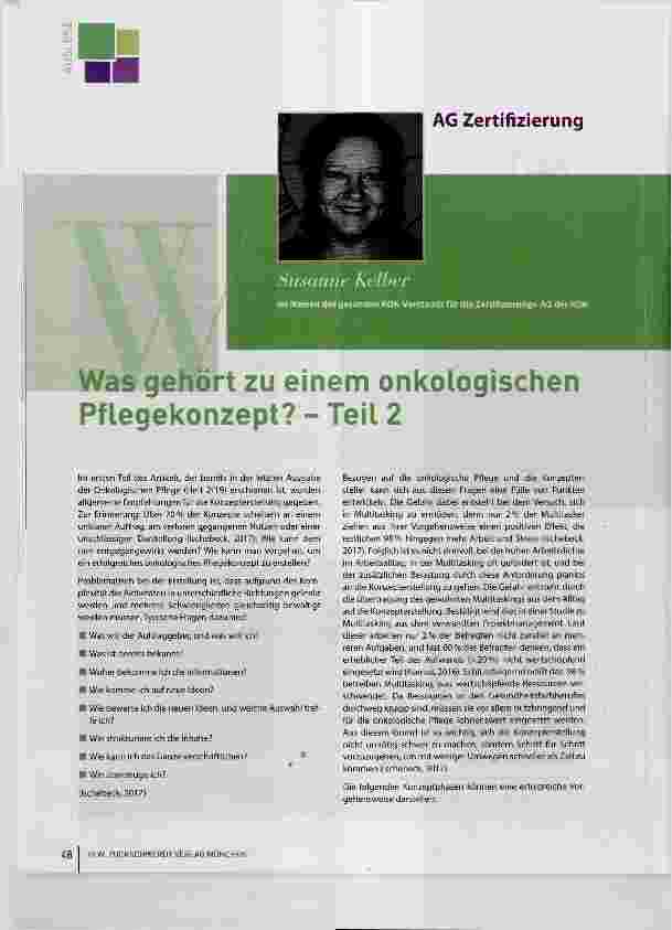 Vorschauseite 1: Was gehört zu einem onkologischen Pflegekonzept? -Teil 2