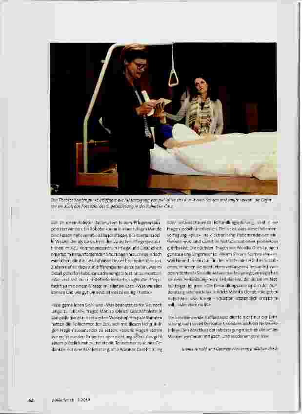 Vorschauseite 3: Zwischen Horrorzenario und Zukunftsmusik eine spannende Jahrestagung von palliative zh+sh