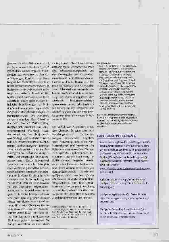 Vorschauseite 2: Beratungsangebote für Menschen mit Behinderung in NRW