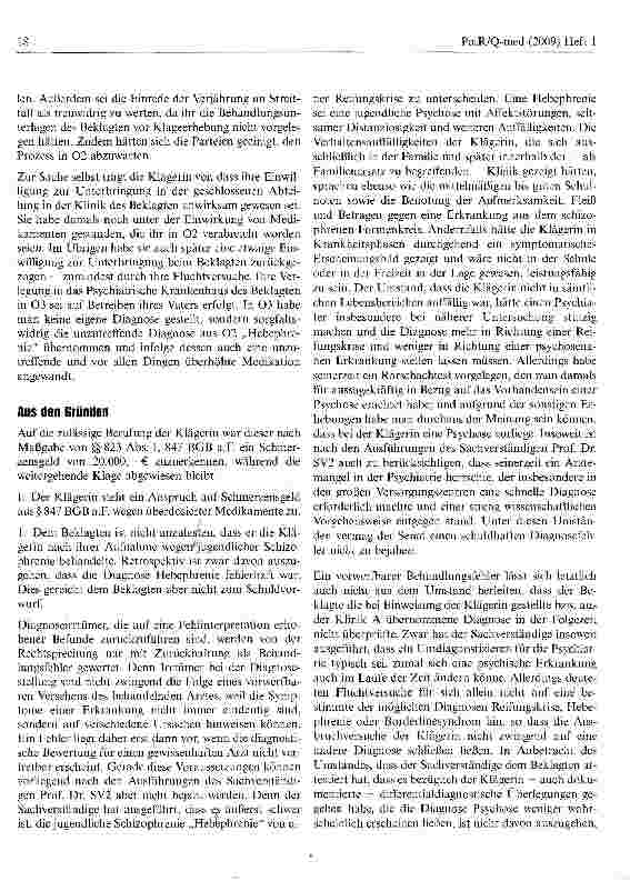 Vorschauseite 3: Diagnoseirrtum als Behandlungsfehler?