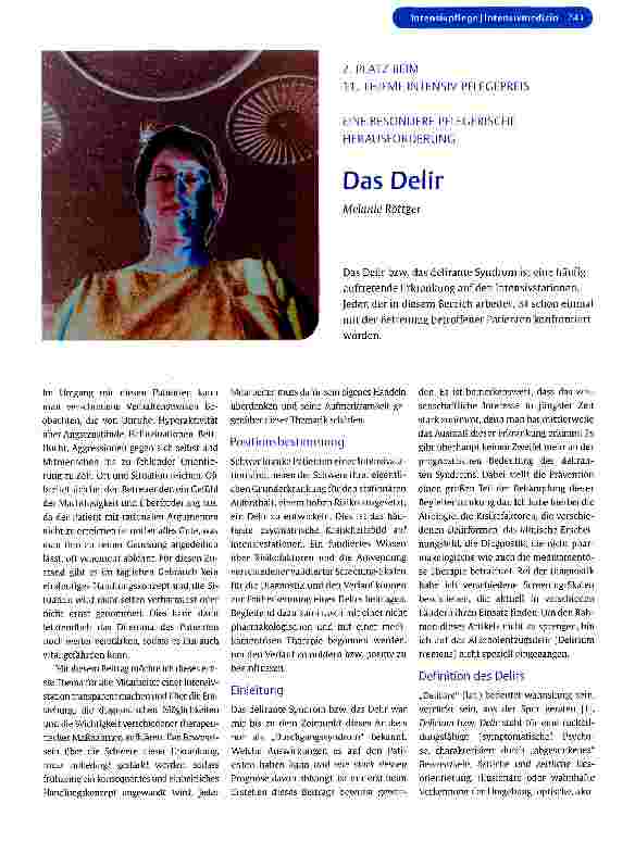 Vorschauseite 1: Das Delir