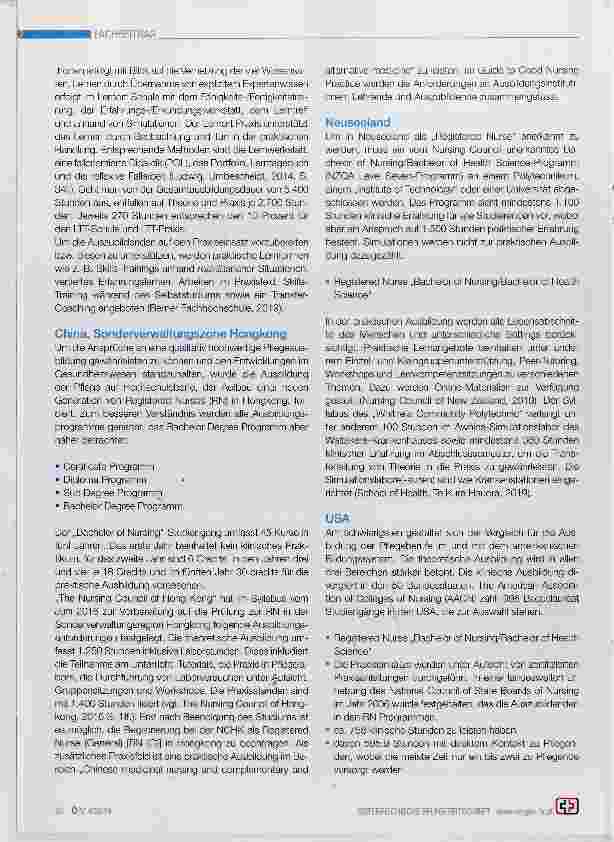 Vorschauseite 2: Praktisches Lernen in der Pflege im internationalen Vergleich