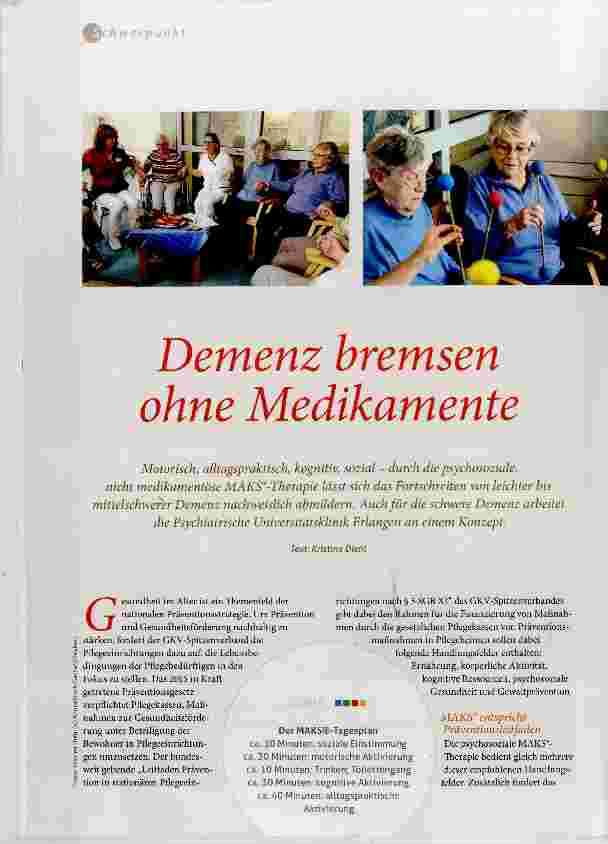 Vorschauseite 1: Demenz bremsen ohne Medikamente