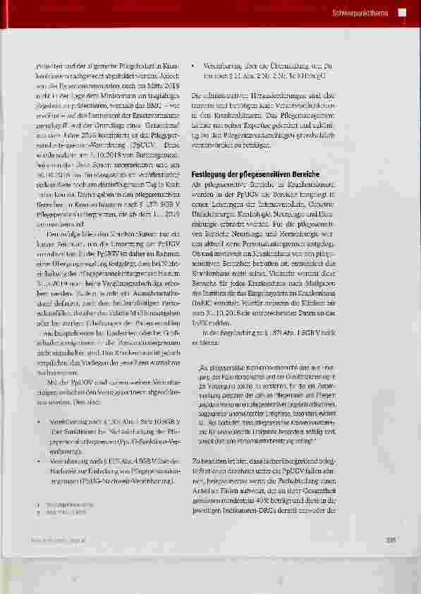 Vorschauseite 2: Pflegepersonaluntergrenzen-Verordnung (PpUGV): Fluch oder Segen?