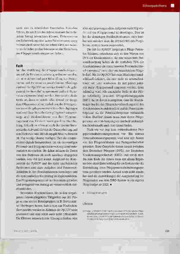 Vorschauseite 6: Pflegepersonaluntergrenzen-Verordnung (PpUGV): Fluch oder Segen?