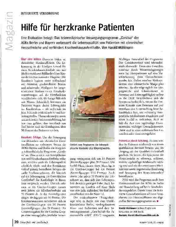 Vorschauseite 1: Hilfe für herzkranke Patienten