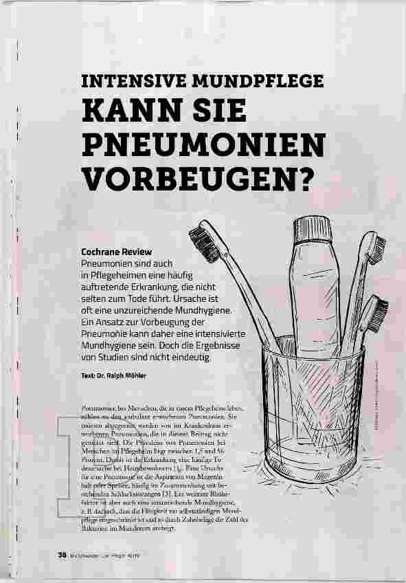 Vorschauseite 1: INTENSIVE MUNDPFLEGE KANN SIE PNEUMONIEN VORBEUGEN?