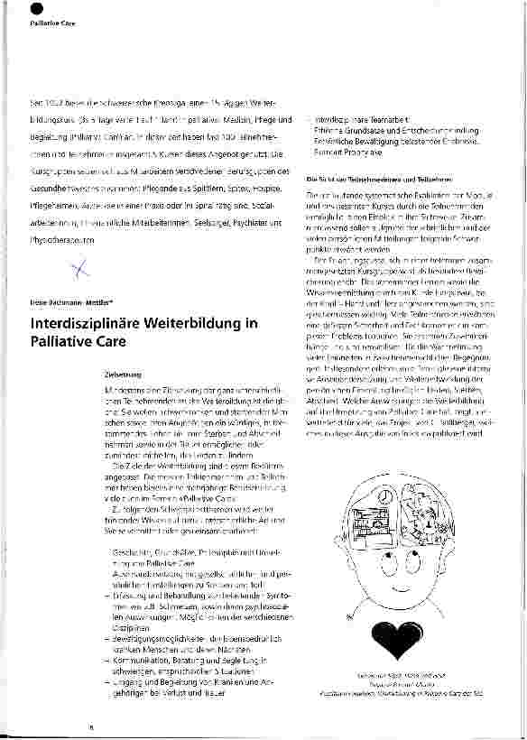 Vorschauseite 1: Interdisziplinäre Weiterbildung in Palliative Care