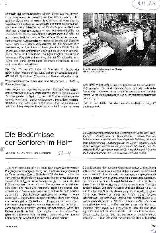 Vorschauseite 1: Die Bedürfnisse der Senioren im Heim