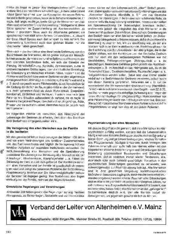 Vorschauseite 2: Die Bedürfnisse der Senioren im Heim