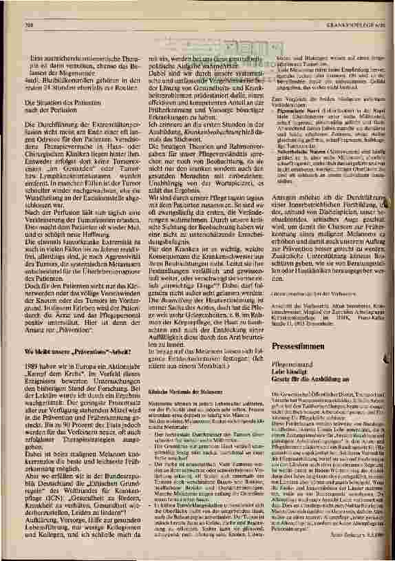 Vorschauseite 5: Die Pflege von Patienten bei regionaler Chemotherapie