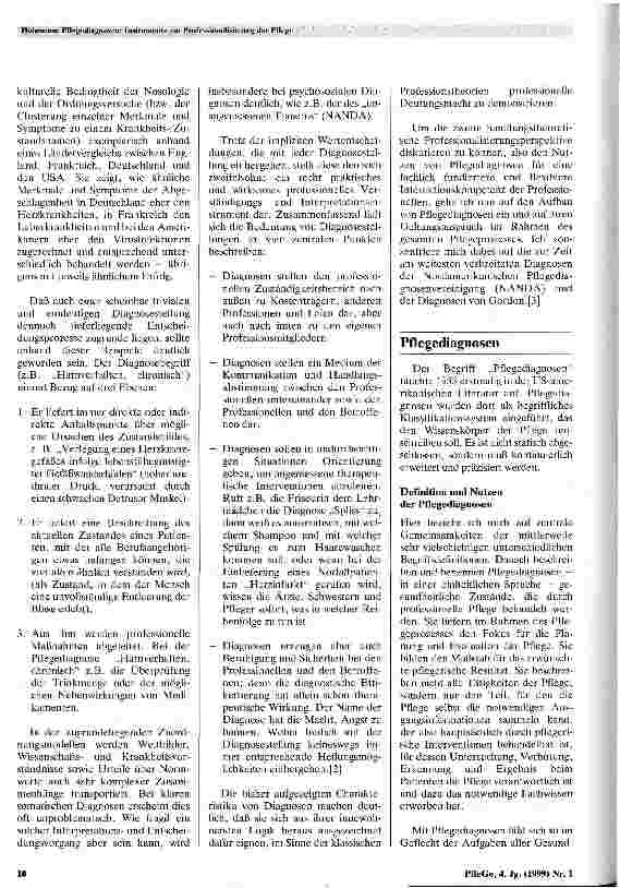 Vorschauseite 3: Pflegediagnosen: Instrumente zur Professionalisierung der Pflege