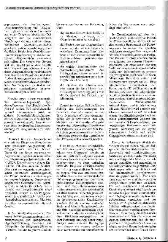 Vorschauseite 5: Pflegediagnosen: Instrumente zur Professionalisierung der Pflege