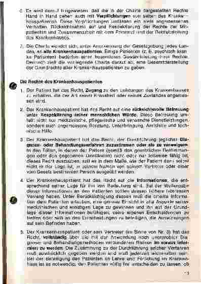 Vorschauseite 2: Charta des Krankenhauspatienten