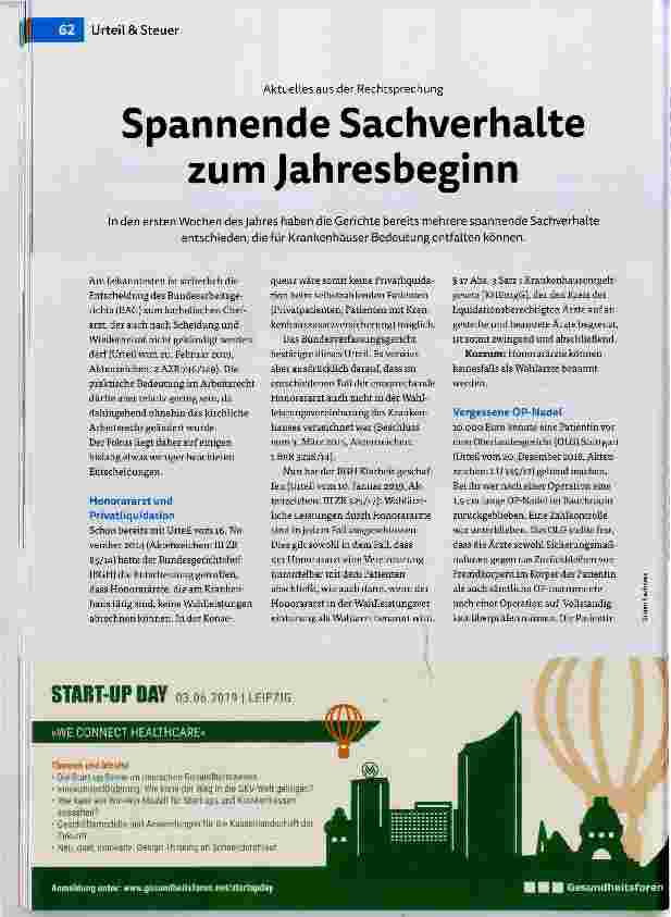 Vorschauseite 1: Spannende Sachverhalte zum Jahresbeginn