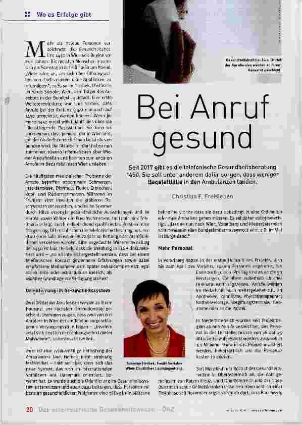 Vorschauseite 1: Bei Anruf gesund