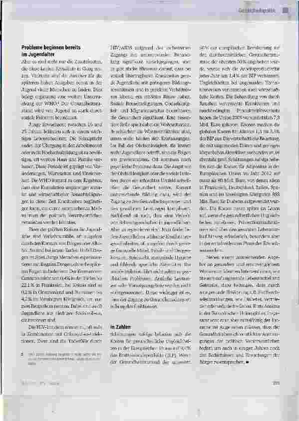 Vorschauseite 2: Kostspielige Gesundheit