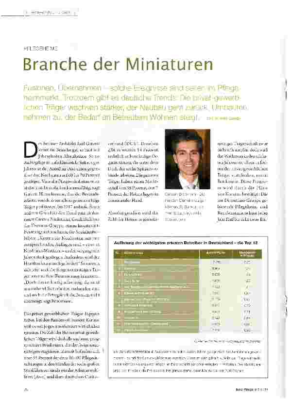 Vorschauseite 1: Branche der Miniaturen