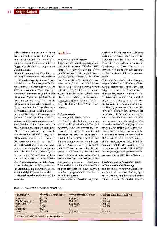 Vorschauseite 4: Die Rolle der Pflegenden im therapeutischen Team der Stroke Unit