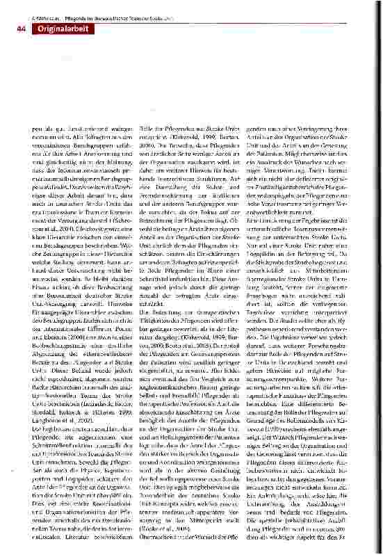 Vorschauseite 6: Die Rolle der Pflegenden im therapeutischen Team der Stroke Unit
