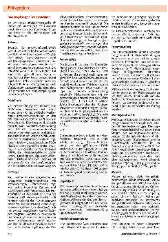 Vorschauseite 3: Impfberatung durch die präventiv tätige, freiberufliche Kinderkrankenpflege