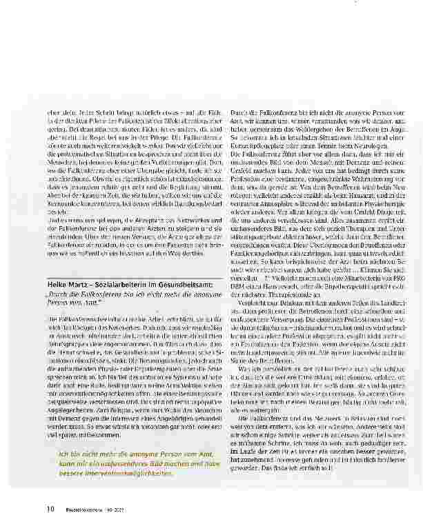 Vorschauseite 3: Ein ganzheitlicher Versorgungsansatz mit der „ambulanten multidisziplinären Fallkonferenz