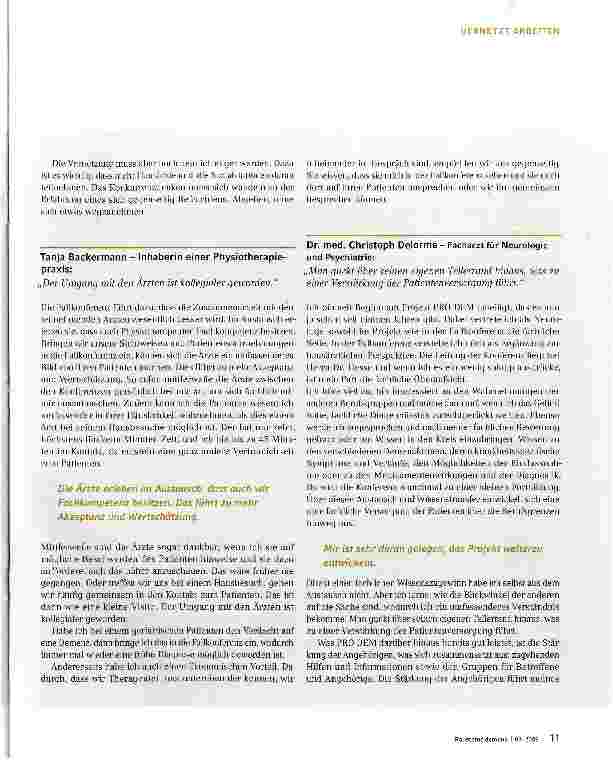 Vorschauseite 4: Ein ganzheitlicher Versorgungsansatz mit der „ambulanten multidisziplinären Fallkonferenz