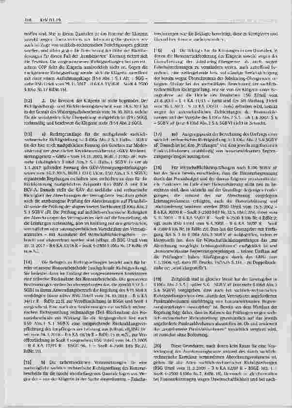 Vorschauseite 2: Vertragsarztrechtrecht Abrechnungsprüfung Richtigstellung zu Unrecht abgerechneter Leistungen Berechnung des Umfangs einer Honorarrückforderung Ausgehen vom ursprünglichen Abrechn…
