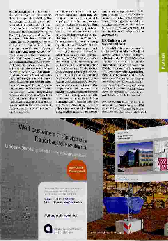 Vorschauseite 2: Uniklinik Köln realisiert Bauvorhaben mittels Building Information Modeling