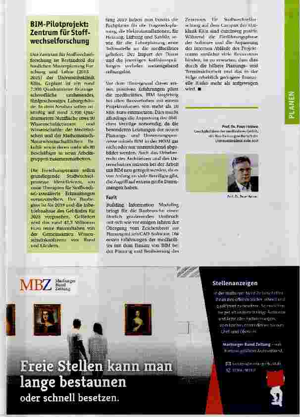 Vorschauseite 4: Uniklinik Köln realisiert Bauvorhaben mittels Building Information Modeling