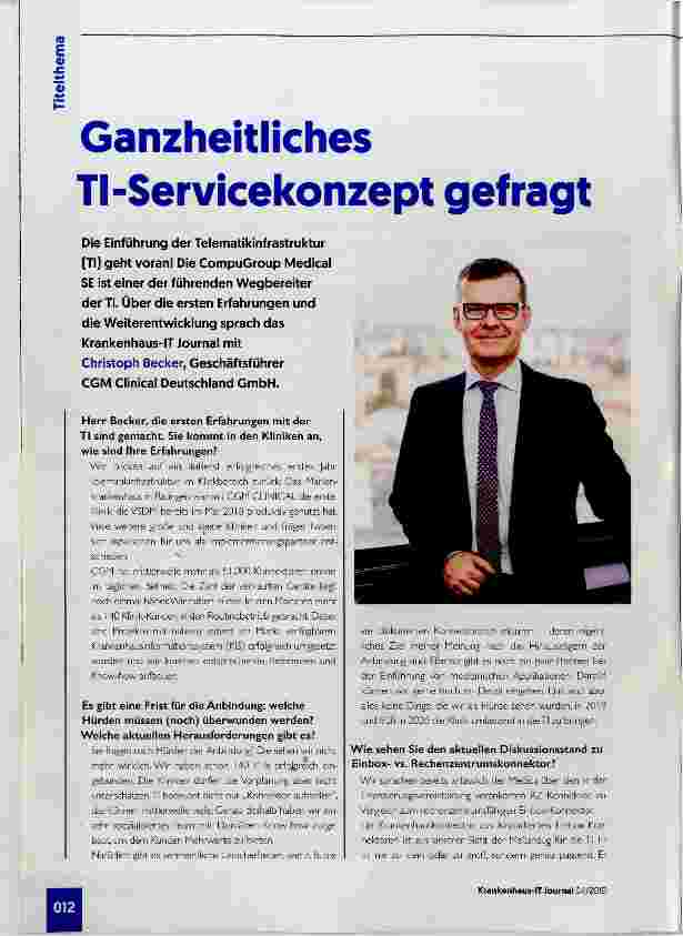 Vorschauseite 1: Ganzheitliches TI-Servicekonzept gefragt