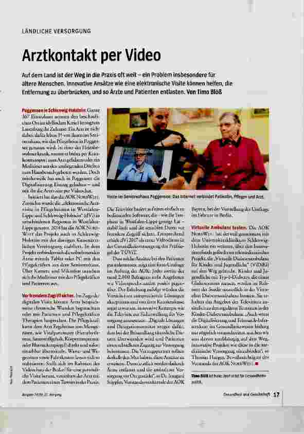 Vorschauseite 1: Arztkontakt per Video
