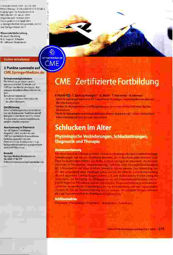 Vorschauseite 1: Schlucken im Alter