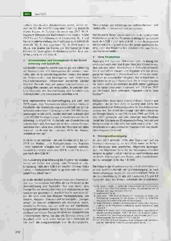 Vorschauseite 2: Problemanzeige des Deutschen Vereins zur Bemessung des Bedarfs an Haushaltsenergie und des Mehrbedarfs bei dezentraler Warmwasserbereitung in Haushalten der Grundsicherung und Soz…