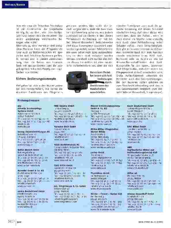 Vorschauseite 3: Die neue Generation der Pflegebetten