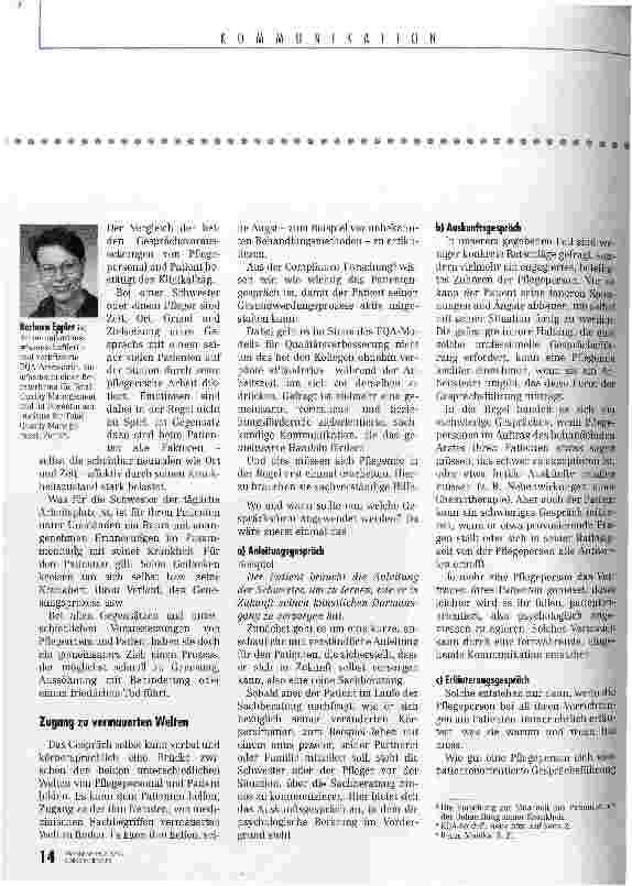 Vorschauseite 2: Damit Gespräche. .. Brücken schlagen. .. Wege der Kommunikation