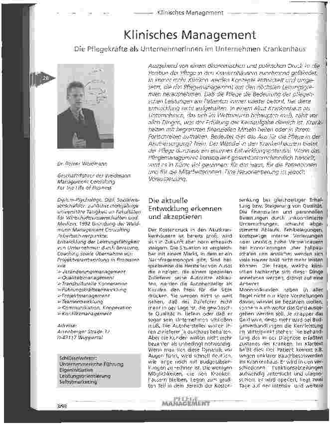 Vorschauseite 1: Klinisches Management