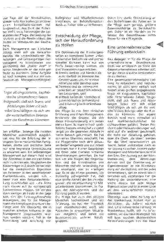 Vorschauseite 2: Klinisches Management