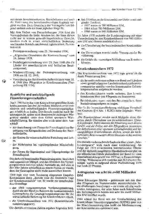Vorschauseite 2: Investitionsförderung der Krankenhäuser - Anspruch und Wirklichkeit -