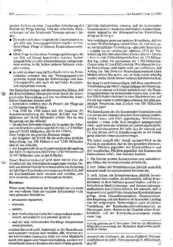 Vorschauseite 6: Investitionsförderung der Krankenhäuser - Anspruch und Wirklichkeit -