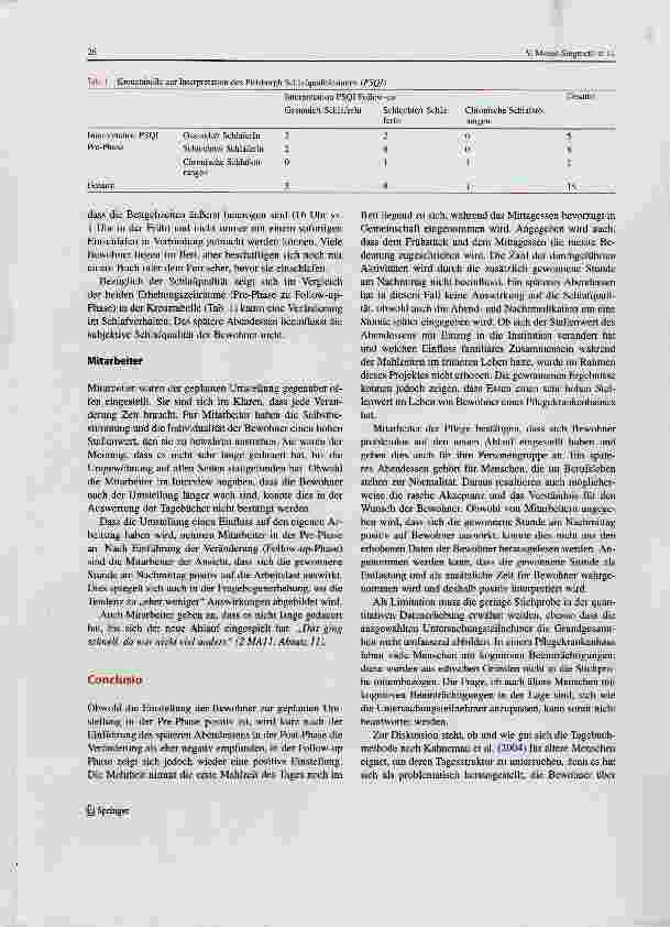 Vorschauseite 6: Anpassungsfähigkeit von Bewohnern eines Pflegekrankenhauses am Beispiel einer Veränderung der Essenszeit ein Mixed-methods-Design
