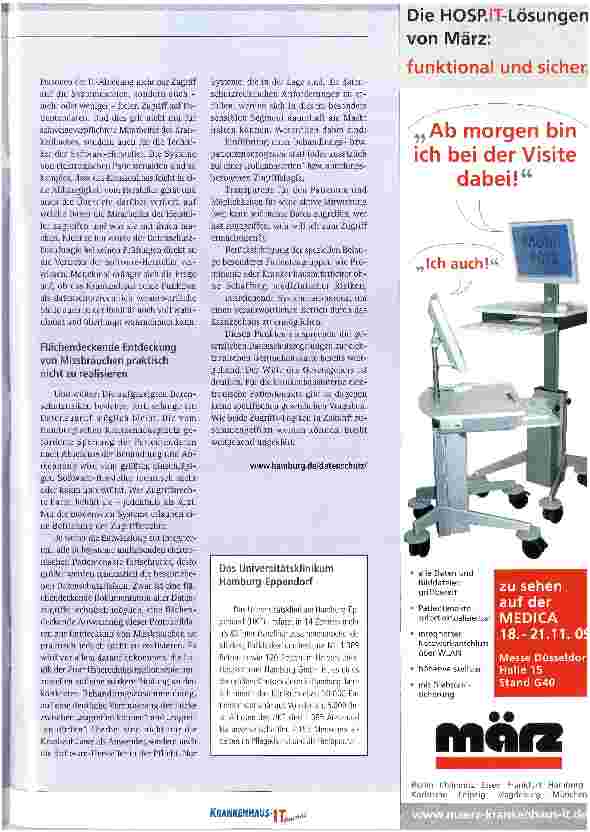 Vorschauseite 2: Papierloses Krankenhaus = gläserner Patient?