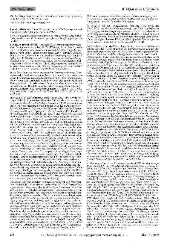 Vorschauseite 2: Vergütungsabrede in Chefarztvertrag BGB §§133, 157