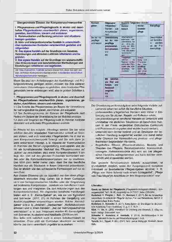 Vorschauseite 5: Deduktion und Induktion in der Generalistik mit Beispielen zur Lernsituation „Bei der Körperpfiege unterstützen“