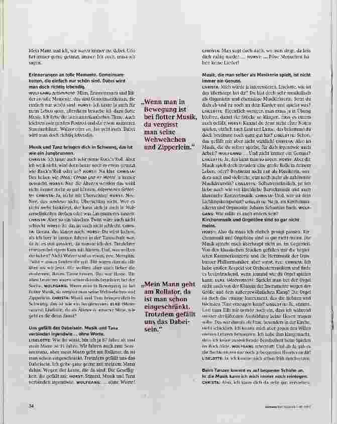 Vorschauseite 2: Musik und Tanz sind unsere Lebensbegleiter!