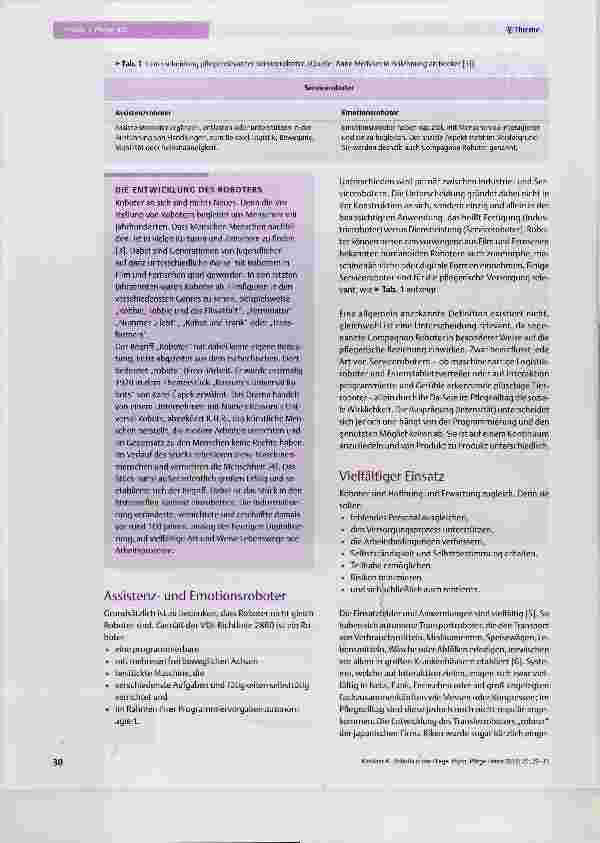 Vorschauseite 2: Robotik in der Pflege
