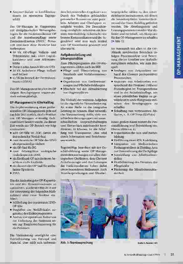 Vorschauseite 2: OP-Management im Städtischen Klinikum Solingen